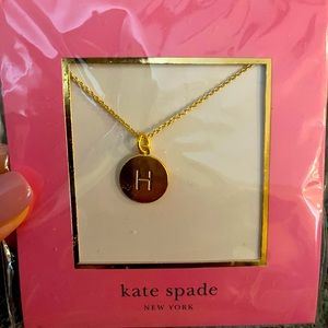Kate stage gold initial “H” necklace. 💕